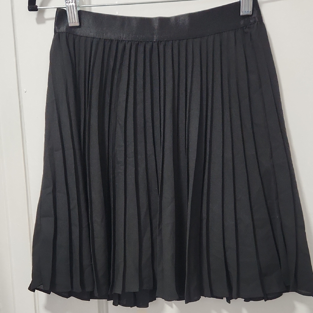 Express Black Pleated Short Skirt